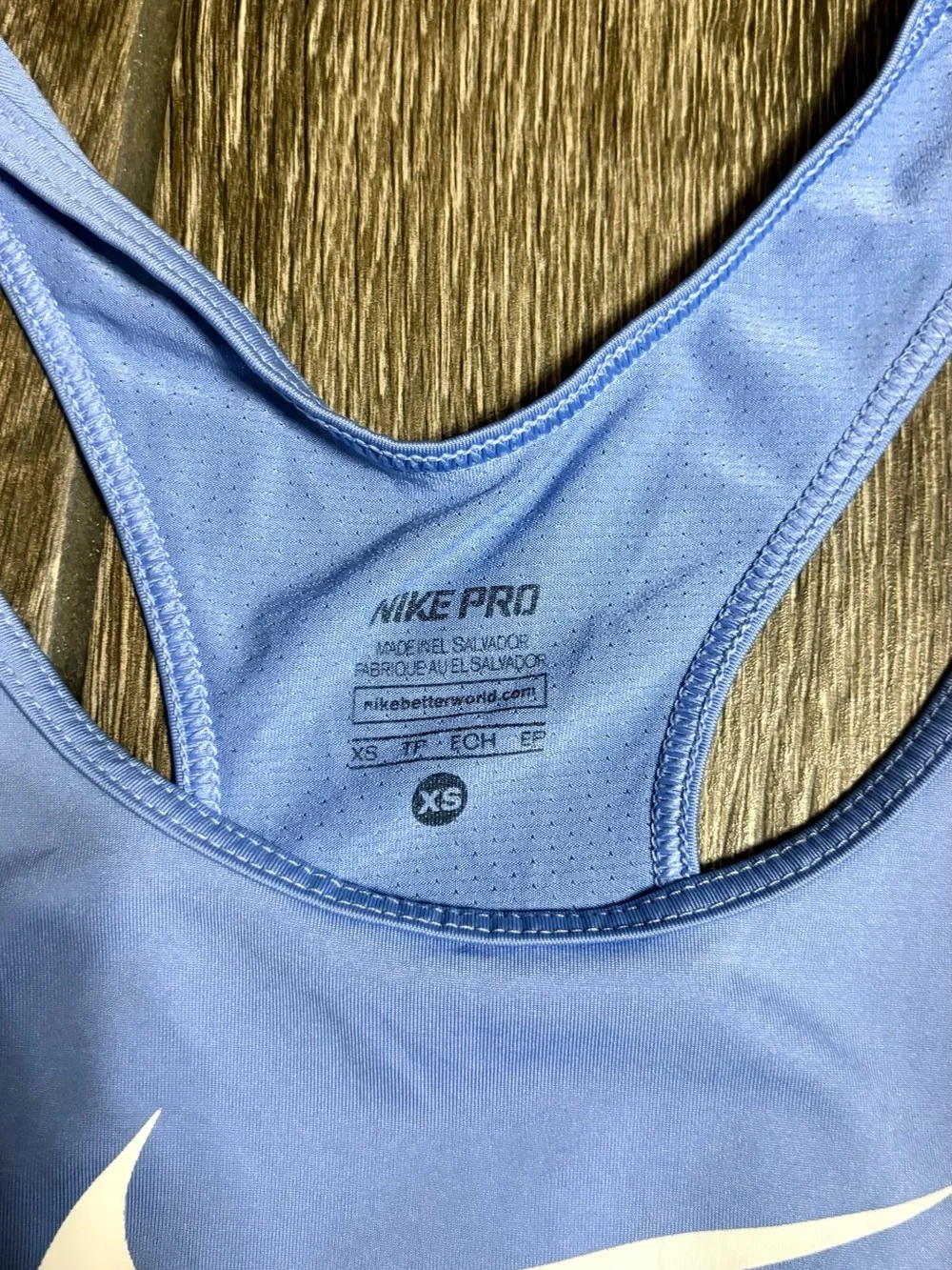 Nike Periwinkle Racerback Tank with White Swoosh